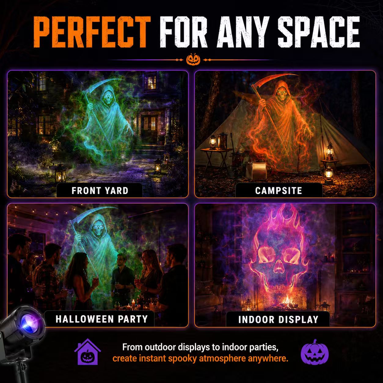 🎃32FT HD Halloween Projector | That Disappoint Your Halloween Party | 10 Unique HD Projection Patterns