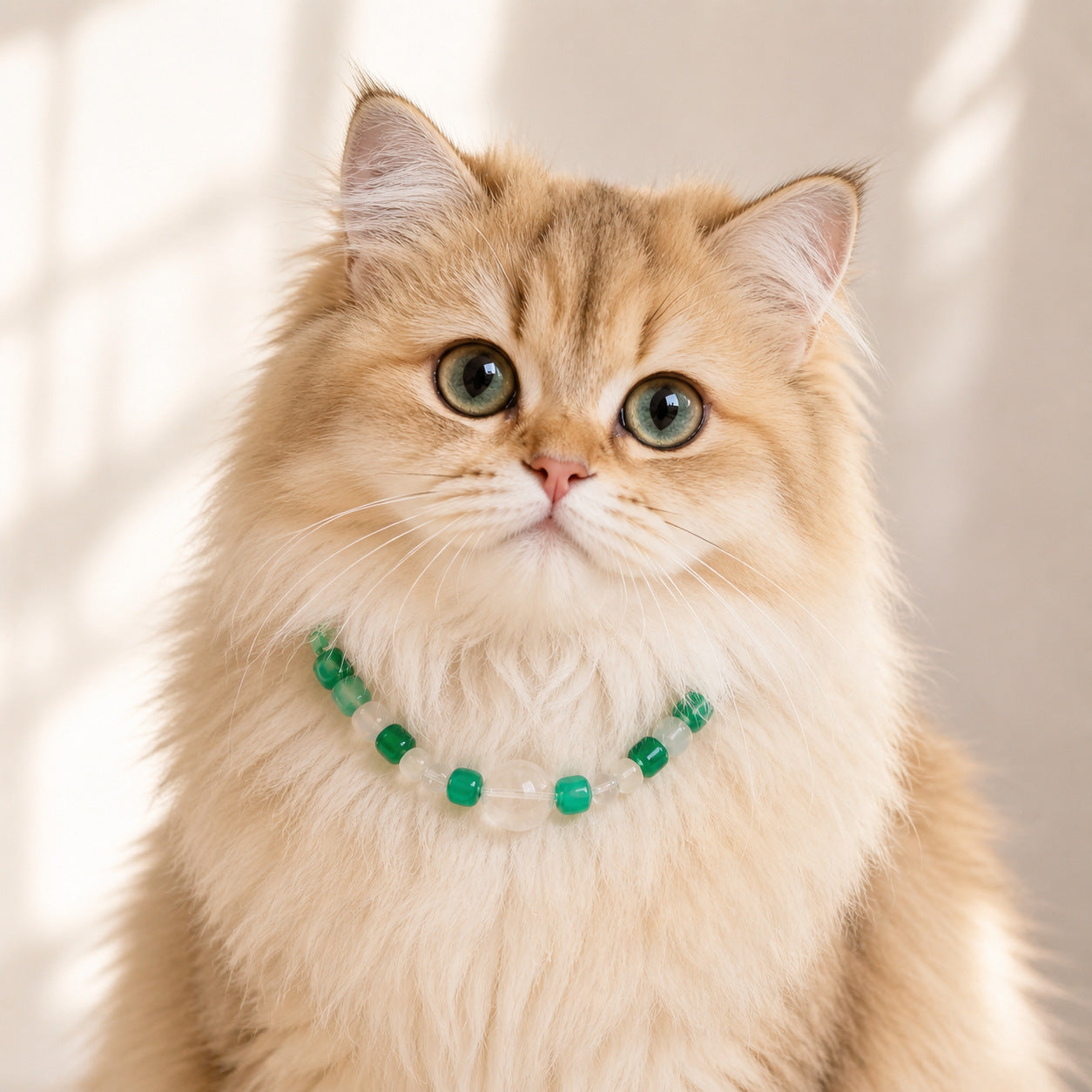 Natural Crystal Pet Collar — Handcrafted Healing Amulet for Dog & Cat Anxiety | TerraGem