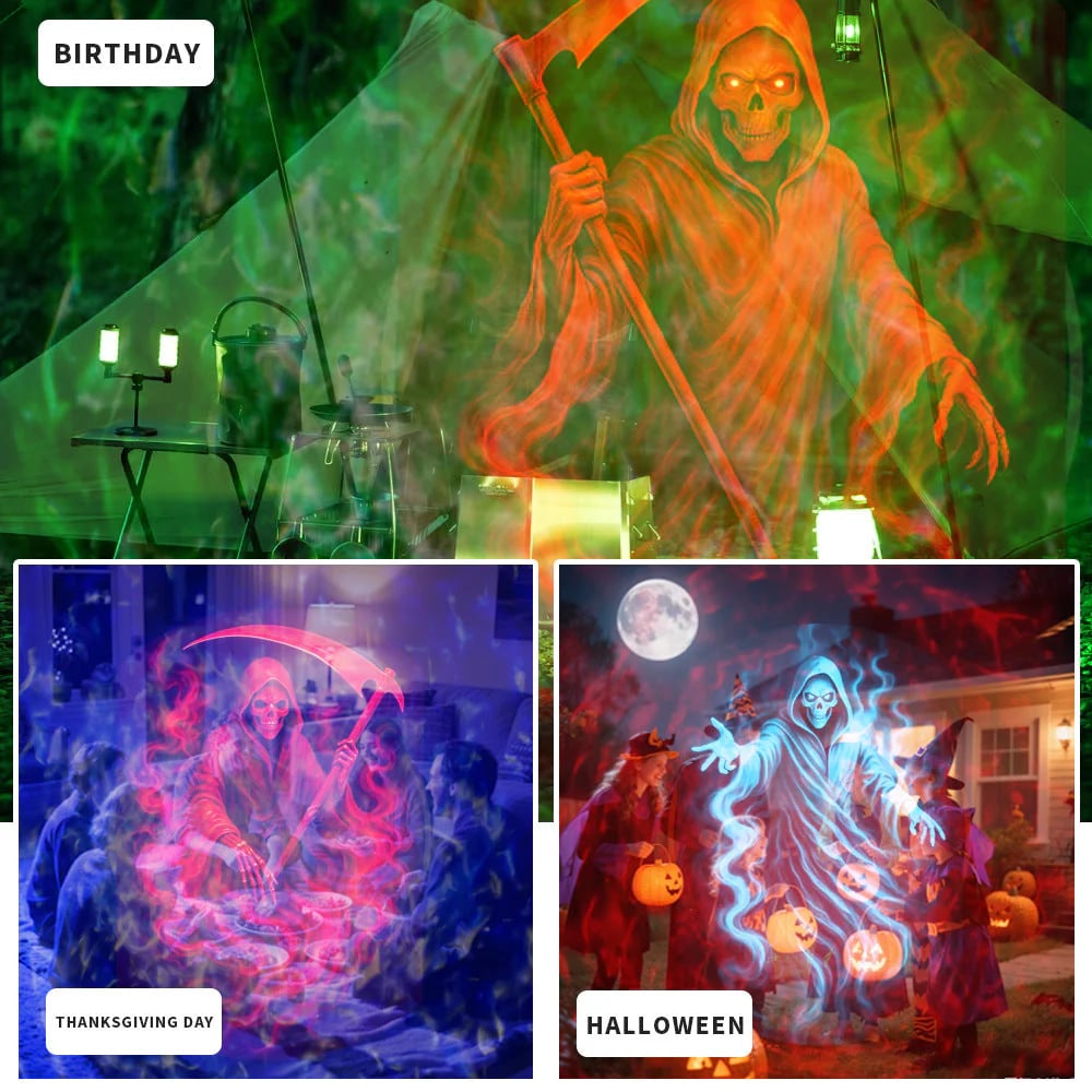 🎃Turn Your Home Into a Haunted Halloween Wonderland | 10 Unique HD Projection Patterns, 32FT Ultra-Large Display